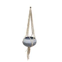 Kanika  Terracotta grijs bloempot met hanger