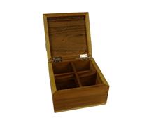 Kanika  Kanika Teabox hout 14,5x14,5x9 ( Birds)