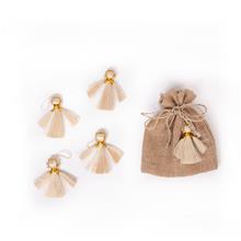 Kanika  engel jute set v 5 in jute tas 12x10cm
