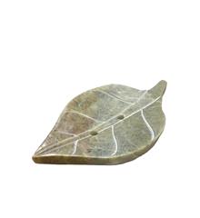Kanika  Soap dish stone Leaf shape 13x7.5x2 cm (S22104)