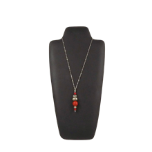Ketting met hanger koraal en zilver