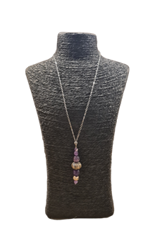 Ketting met paarse jade steentjes