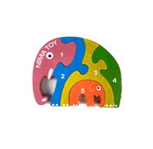 Puzzel NT olifant rond 5