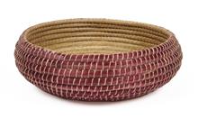  Schaal kaisa &jute rond bordeaux L
